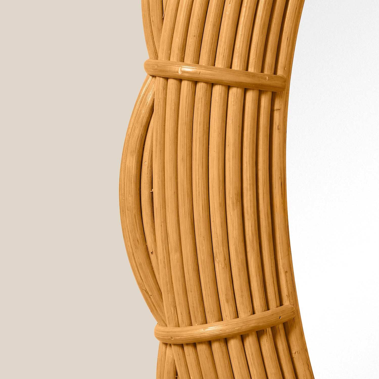 Clara Bundled Rattan Oval Mirror- Number 2