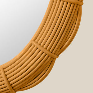 Clara Bundled Rattan Oval Mirror - Number 4