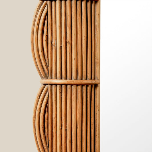 Clara Bundled Rattan Rectangular Mirror - Image 2