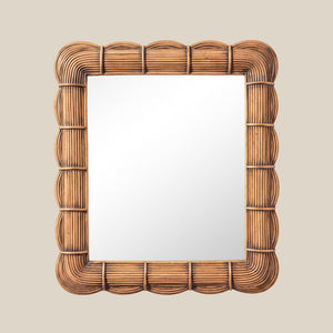 Clara Bundled Rattan Rectangular Mirror - Number 1