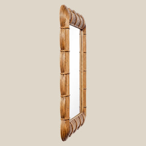 Clara Bundled Rattan Rectangular Mirror - Number 5