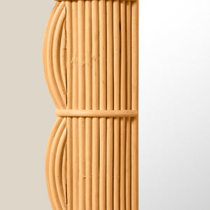 Clara Bundled Rattan Rectangular Mirror - Number 7