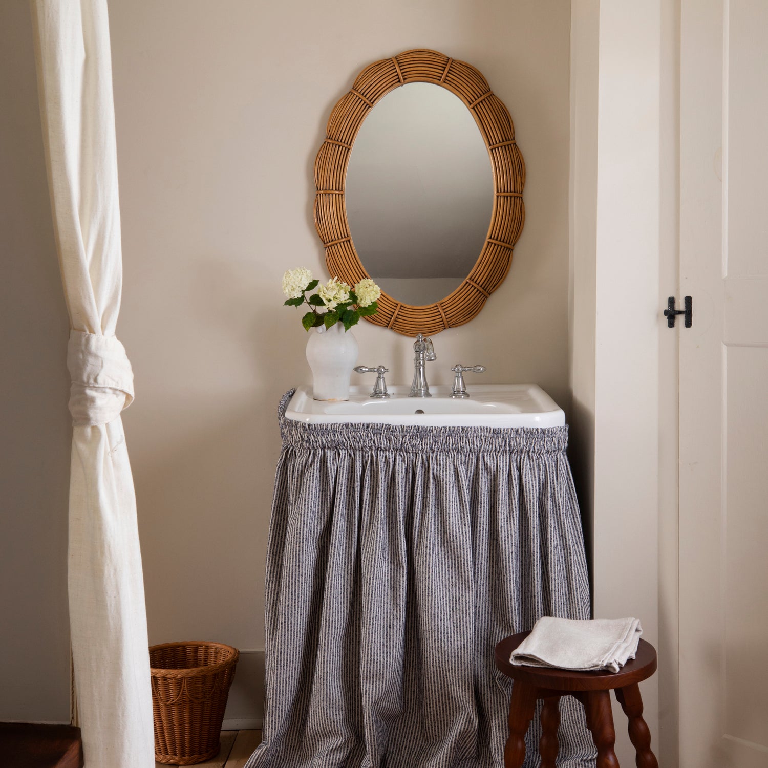 Clara Bundled Rattan Oval Mirror- Number 2