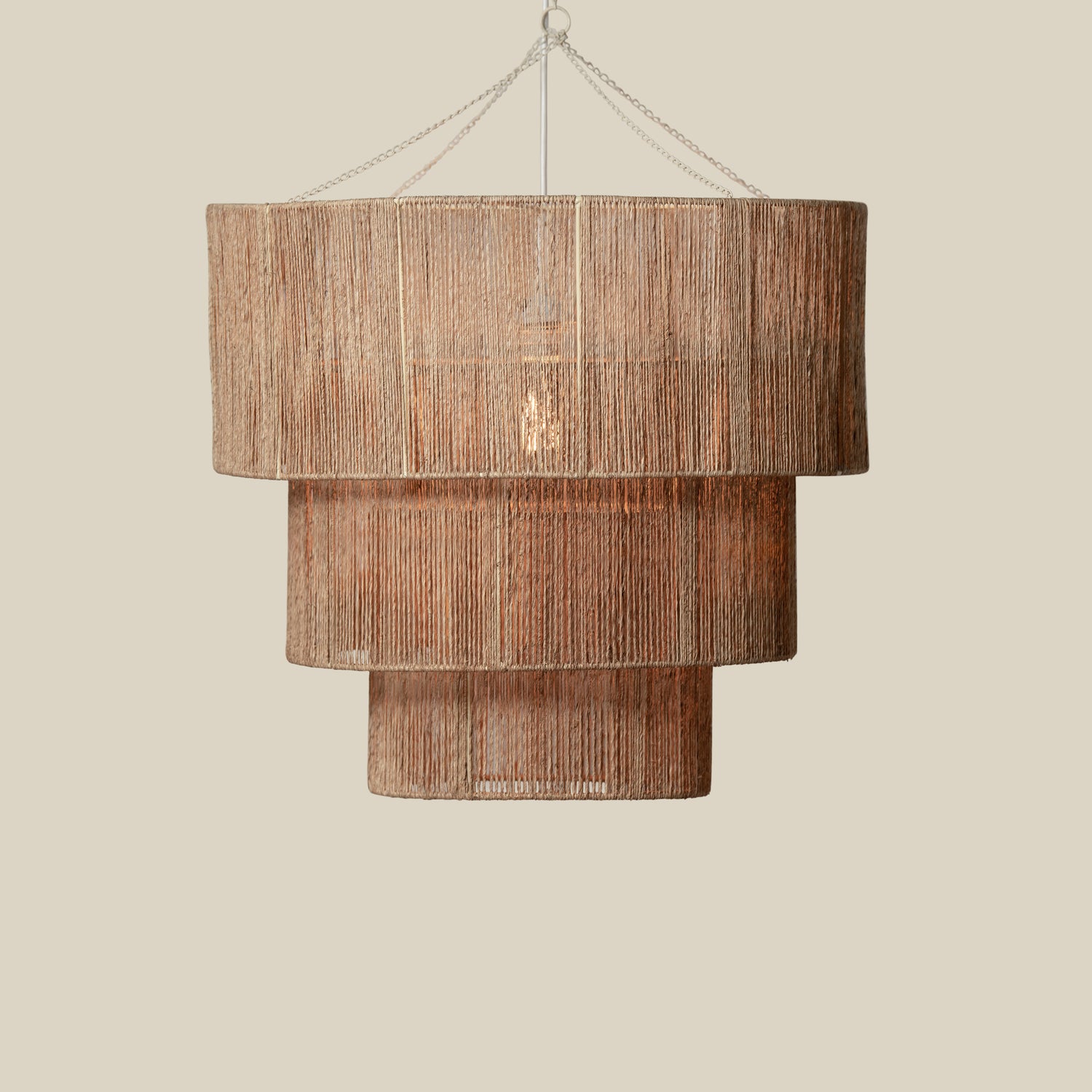 3 Tier Jute Chandelier