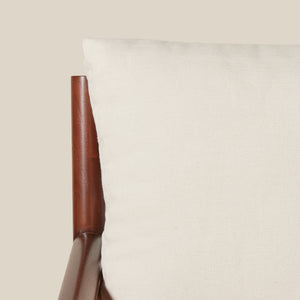 Close-up of a brown arm chair on a white background - Number 11