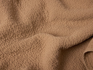 Close-up of textured brown fabric - Number 4