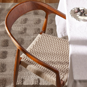 Ingrid Woven Arm Chair in Walnut