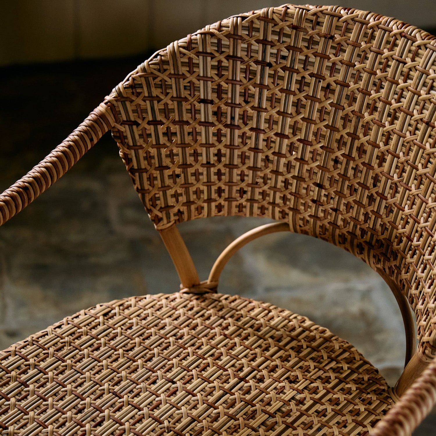 Close-up of a wicker chair with a blurred background- Number 4