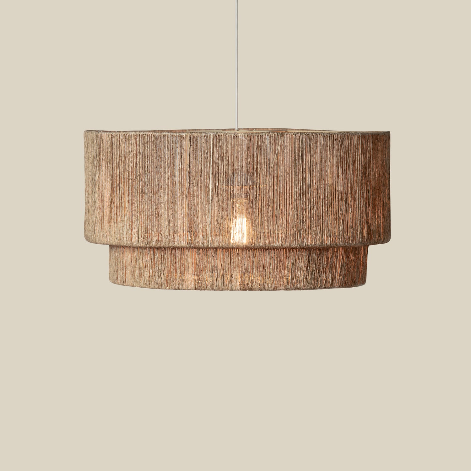 Cocktail 2 Tier Jute Pendant