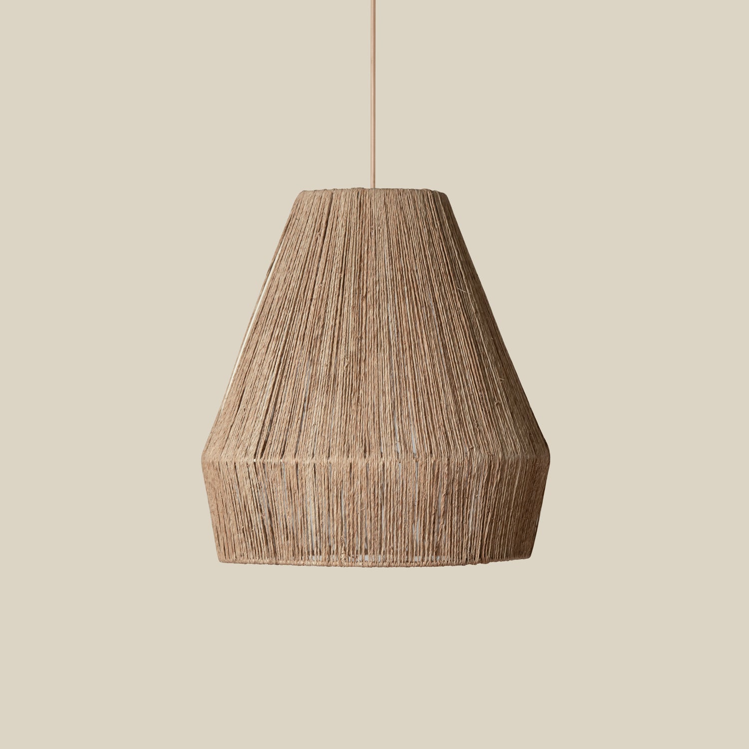 brown pendant light against neutral background- Number 1