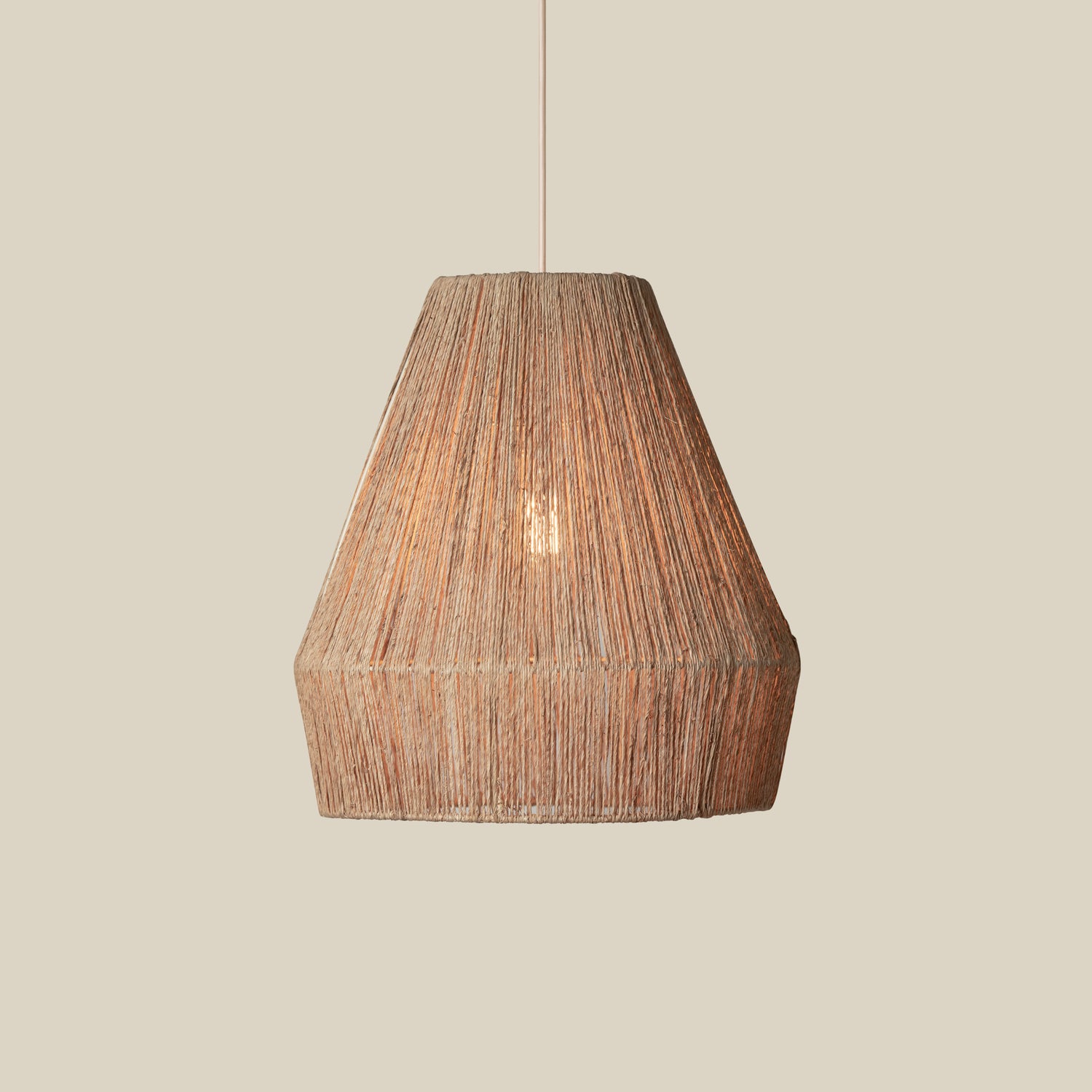 brown pendant light against neutral background- Number 4