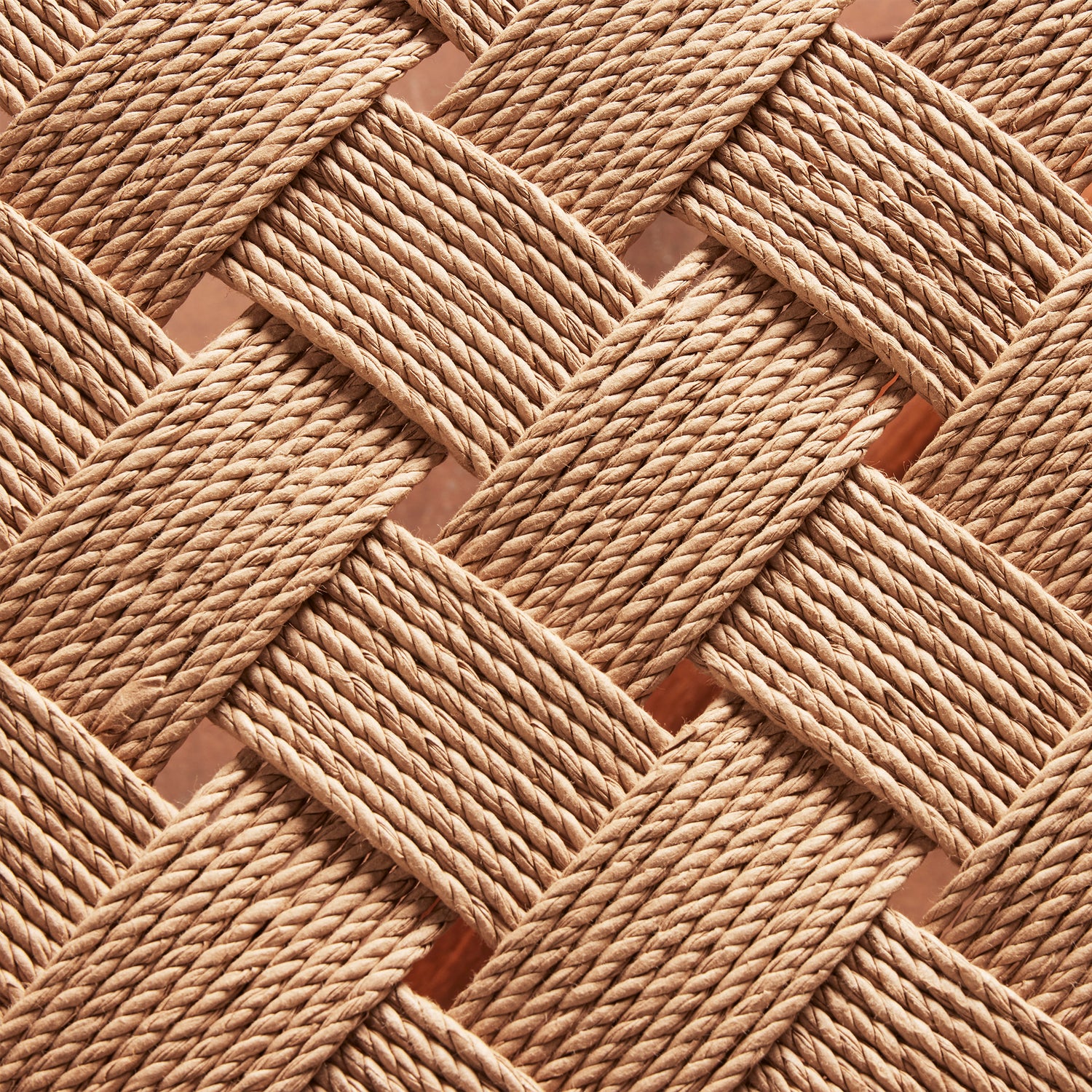 Close-up of woven beige rope pattern- Number 5