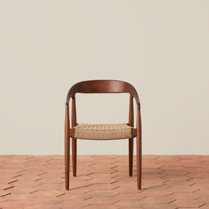 Ingrid Woven Arm Chair in Walnut