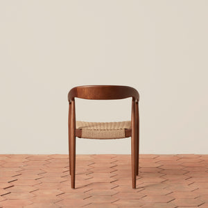 Ingrid Woven Arm Chair in Walnut