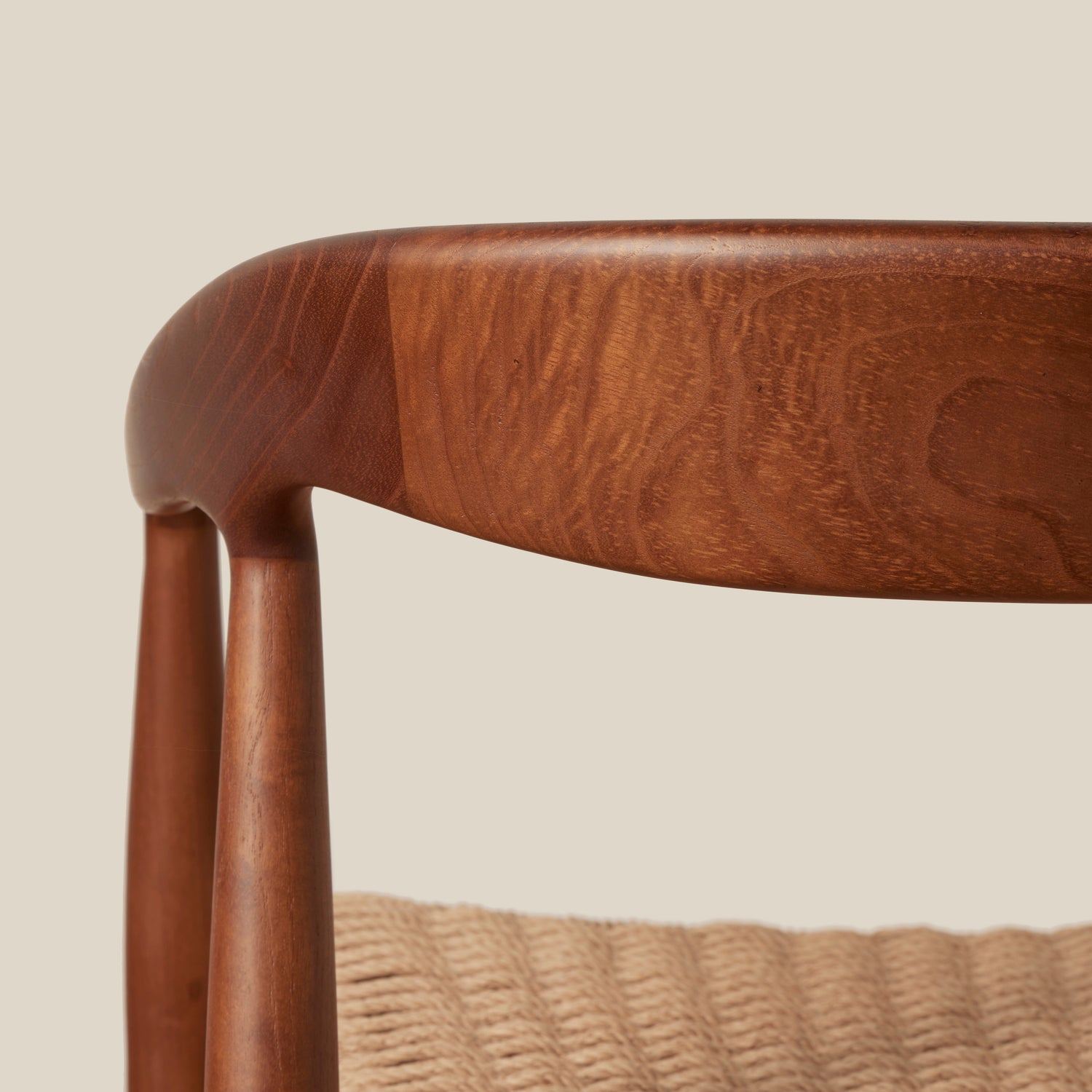 Ingrid Woven Arm Chair in Walnut