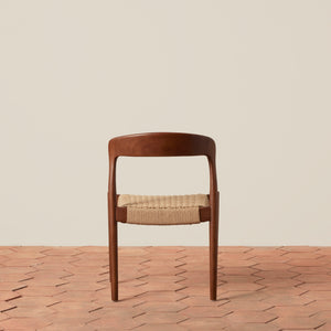 Ingrid Woven Side Chair in Walnut