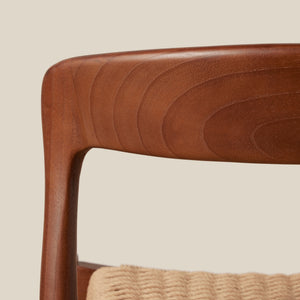 Ingrid Woven Side Chair in Walnut