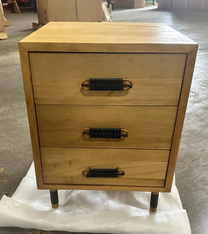 side table with three drawers