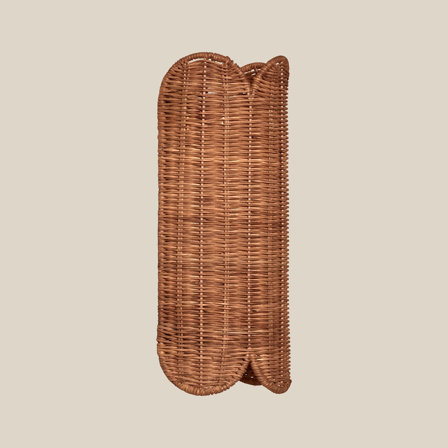 Woven wall sconce on a beige background- Number 3