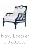 Kennedy Lounge Chair in Navy Lacquer