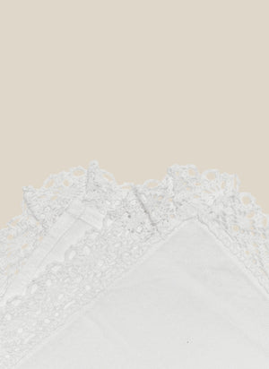 Heather Taylor Home White Lace Napkins, Set of 4