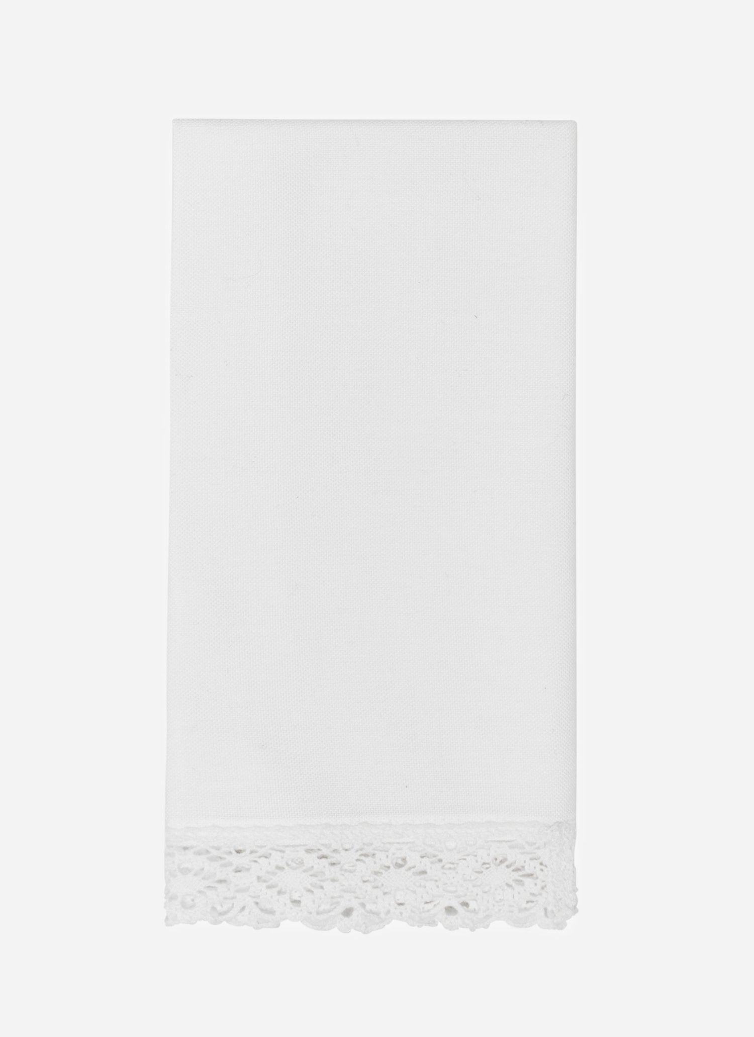 Heather Taylor Home White Lace Napkins, Set of 4