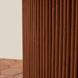 Close-up of a wooden panel with a plain background - Number 4