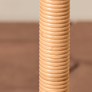 Closeup of a lamp post made of rattan - Number 5