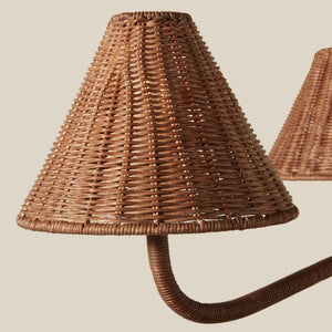 Wicker lampshade on a beige background - Number 3