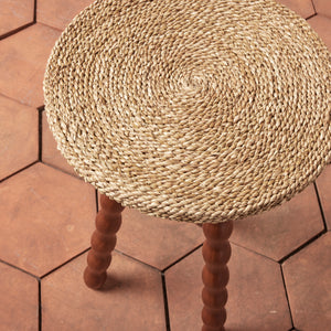 wood stool on tile floor - Number 4