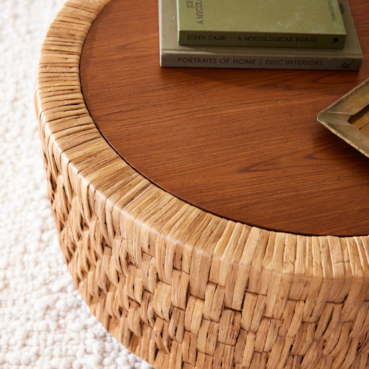 puebla woven coffee table detail