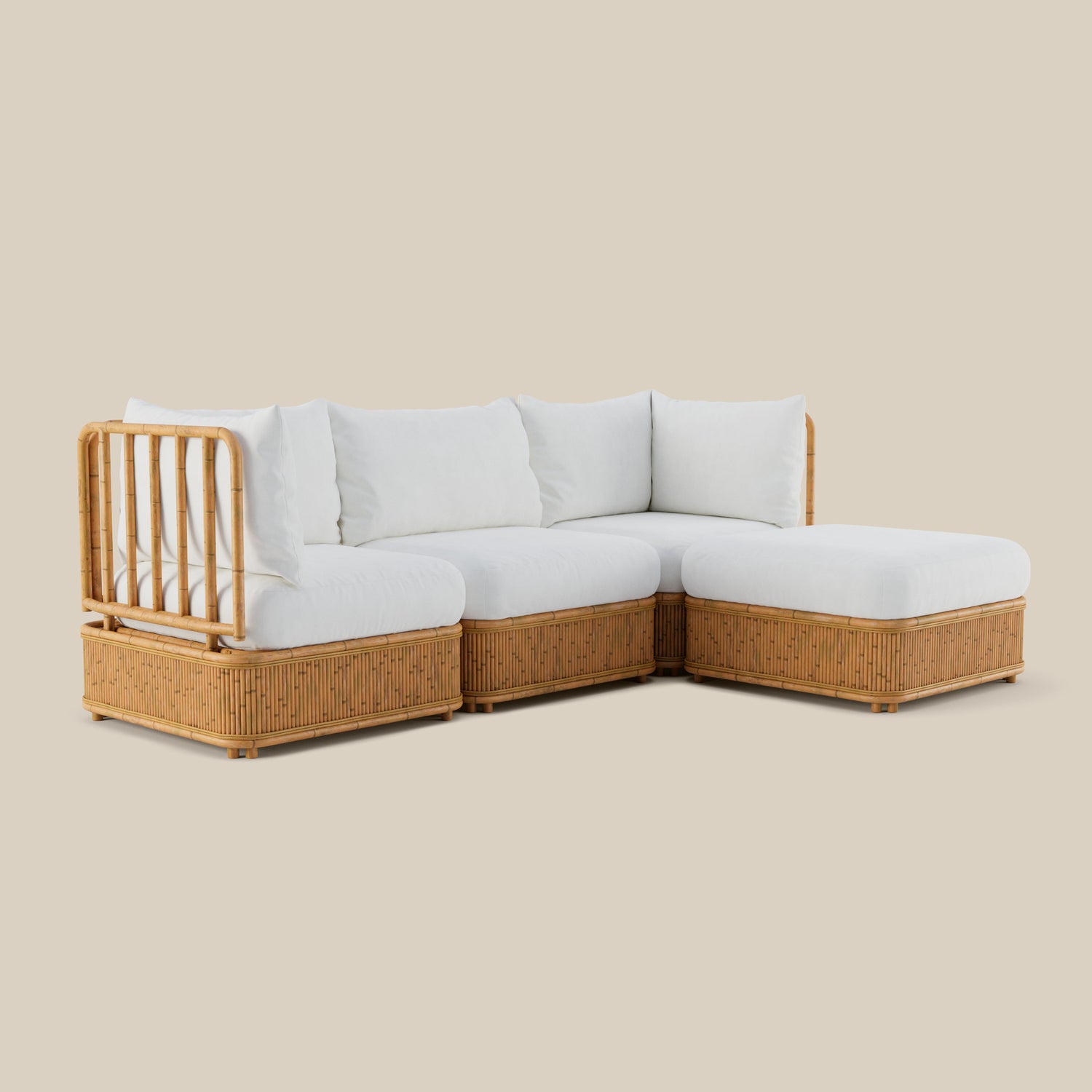 Natura Sectional - Four Seat L-Shape - Pearl