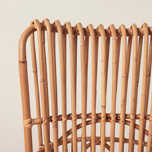 Close-up of a wicker chair with a neutral background - Number 5