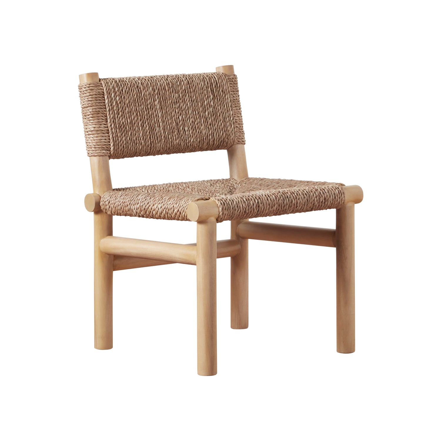 Chair with woven backrest and seat on a white background- Number 1