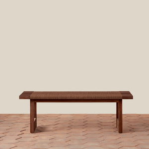 Wooden table on a beige wall and wooden floor background - Number 8