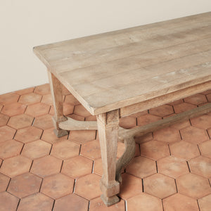 Vintage French Rustic Wood Farm Table