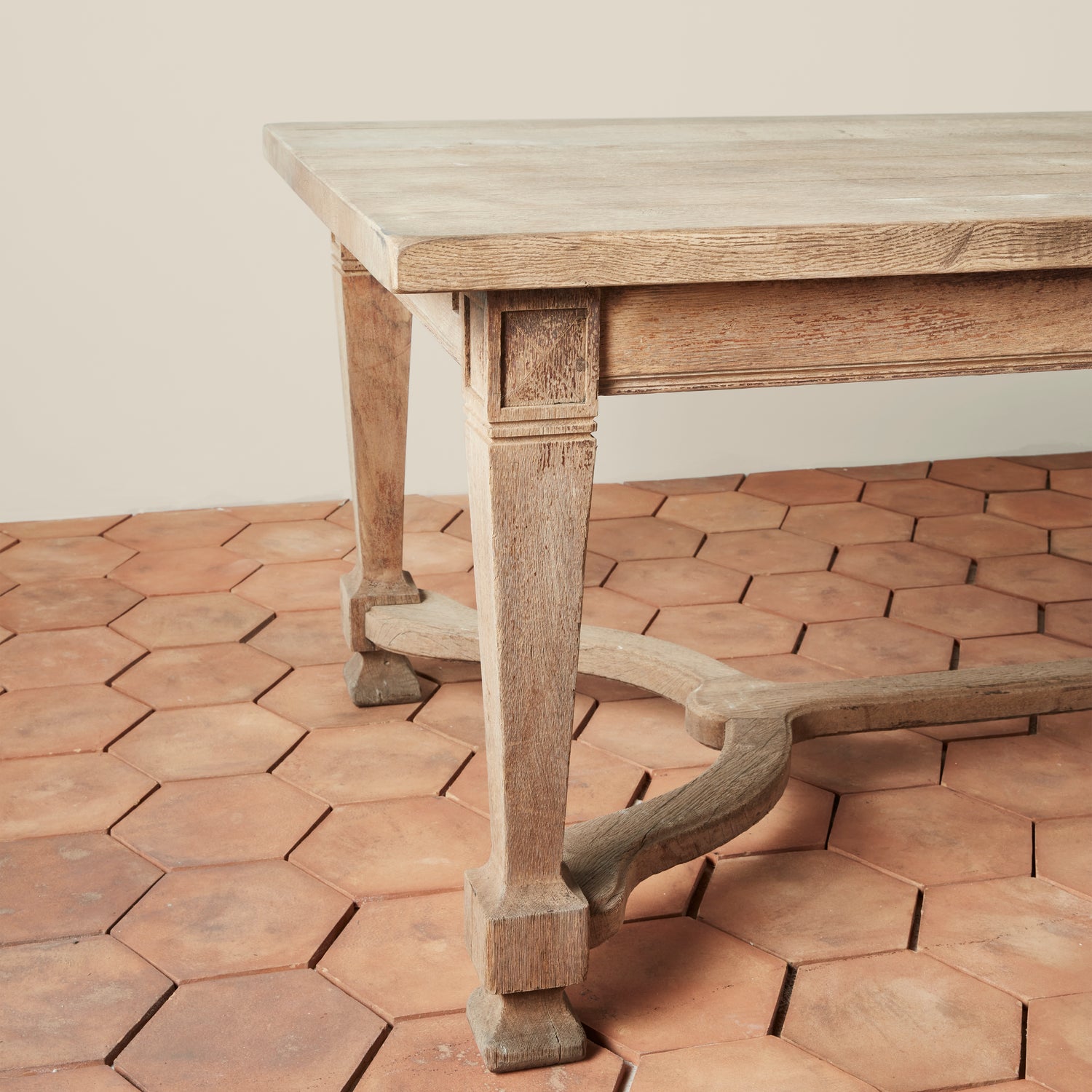 Vintage French Rustic Wood Farm Table