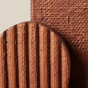 Close-up of textured brown sculpture surface - Number 4