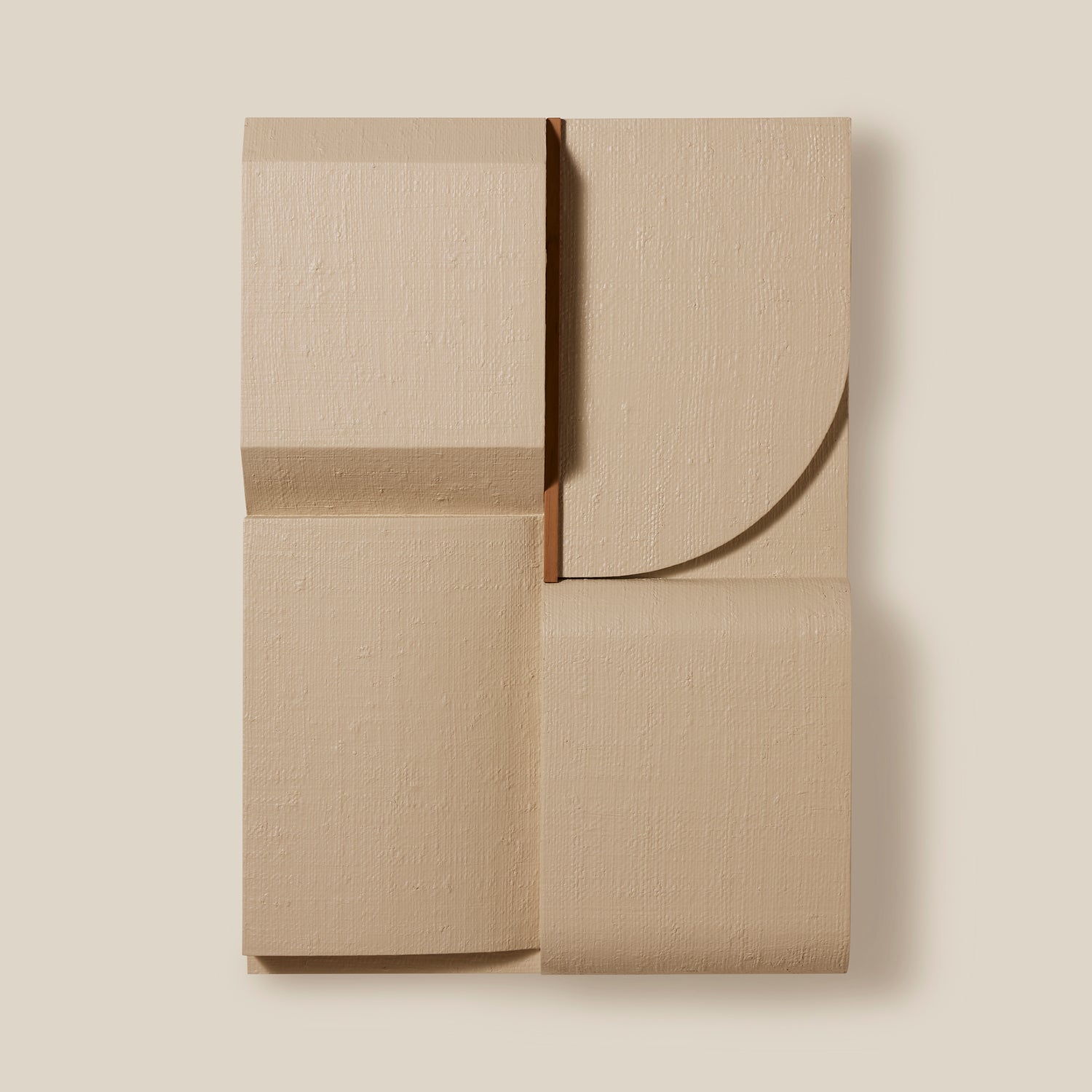 Beige textured envelope on a matching beige background- Number 6