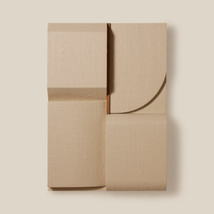 Beige textured envelope on a matching beige background - Number 6