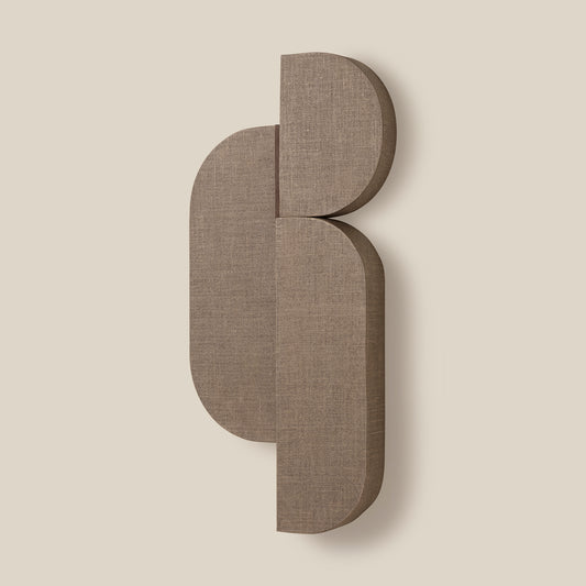 Textured wall art piece with abstract design on a beige background - Image 2