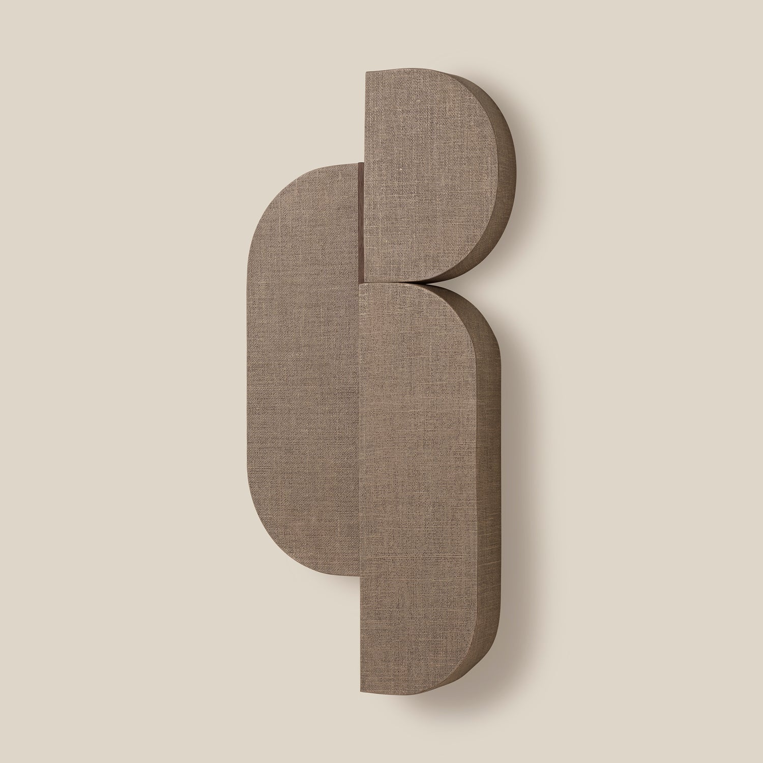 Textured wall art piece with abstract design on a beige background- Number 2