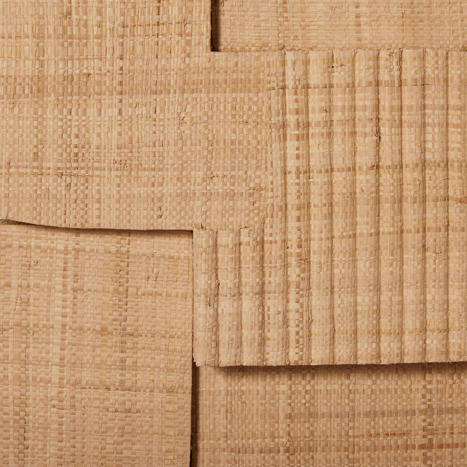 Close-up of woven beige material with a textured pattern- Number 5