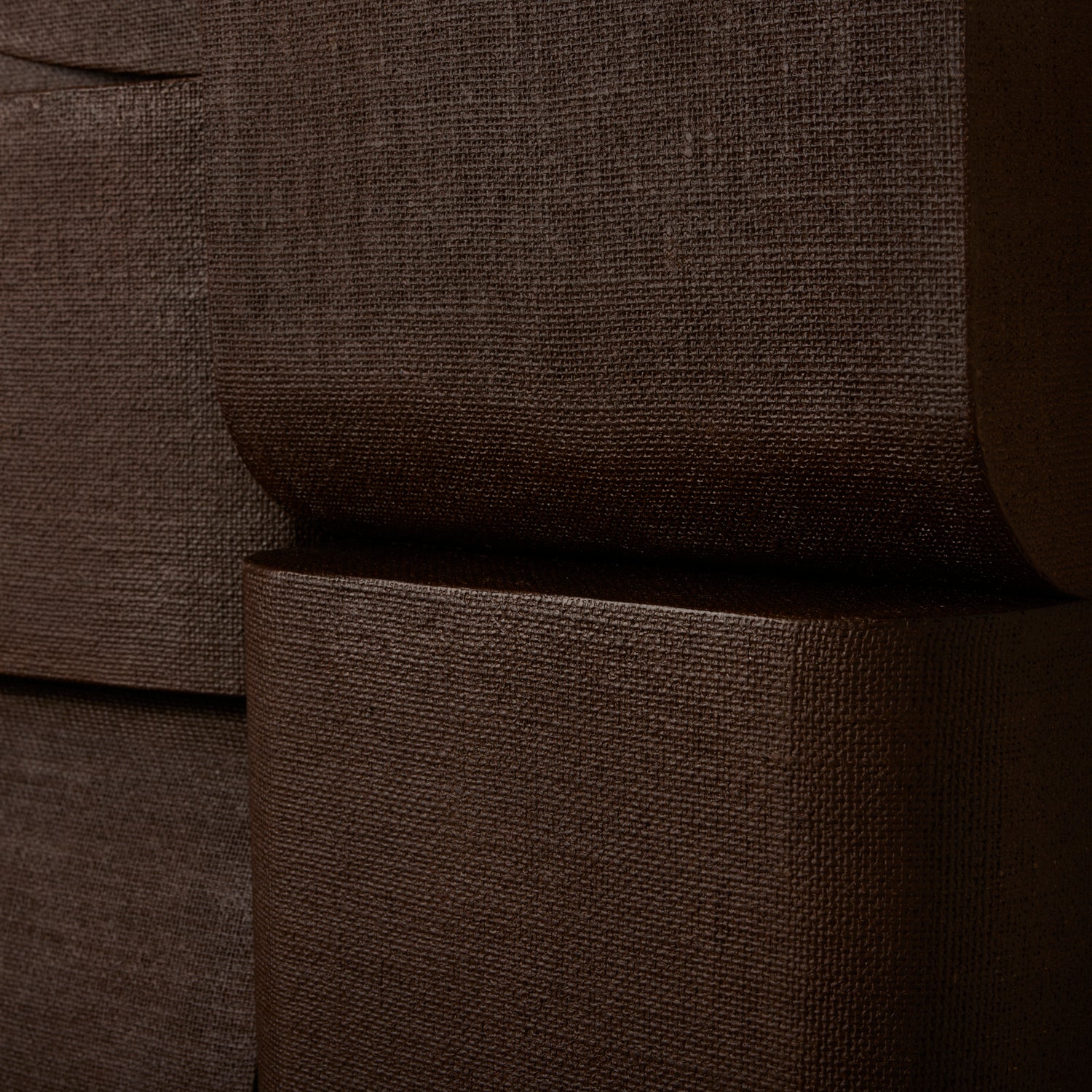 Close-up of a brown textured fabric surface- Number 8