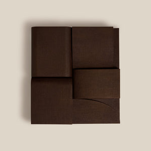 Rectangular brown wall art on a beige background - Number 6