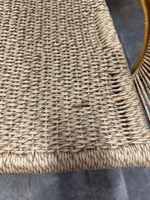 Close-up of a woven basket corner with a blurred background- Number 5