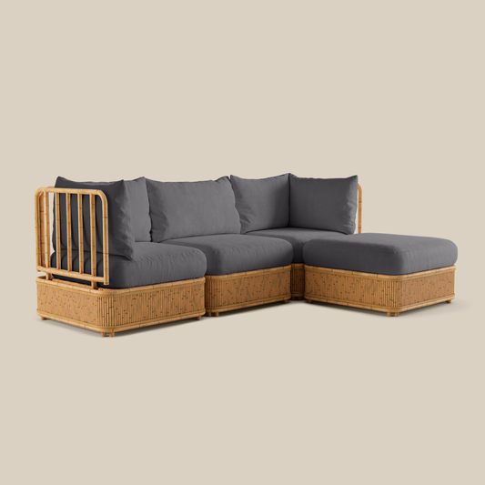 Natura Sectional - Four Seat L-Shape - Charcoal