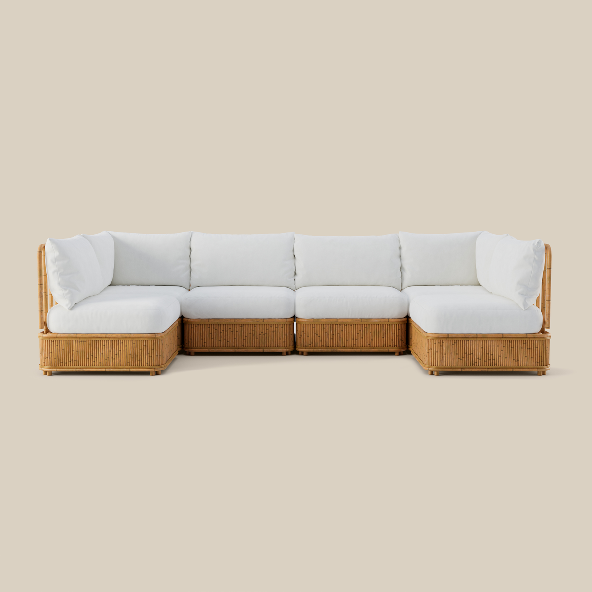 Natura Sectional Six Seat U Shape Pearl