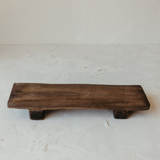 Reclaimed Wood Pedestal Tray