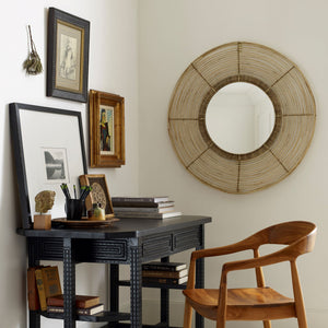 beehive round mirror in office